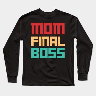 Womens Funny Mom Boss T shirt for Mother's Day Long Sleeve T-Shirt